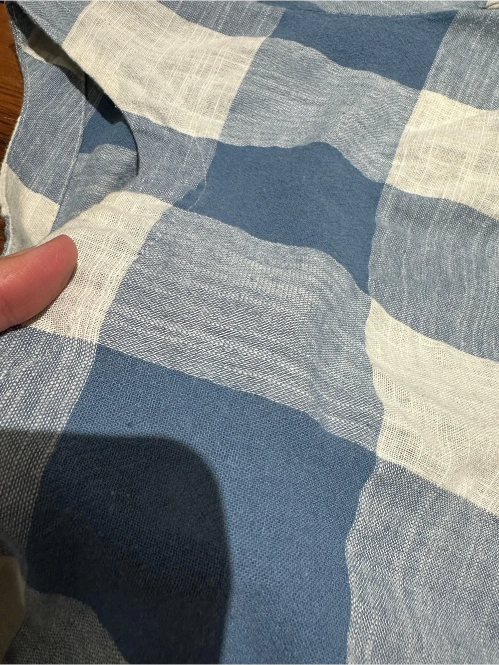Summer Dress, Blue & White Check, Women's Med - Picture 6 of 6
